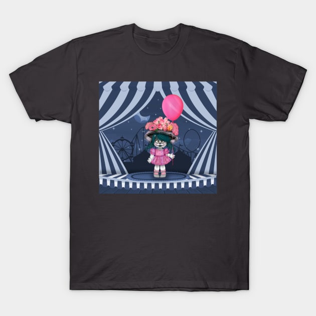 Skeleton girl and balloon T-Shirt by Paciana Peroni